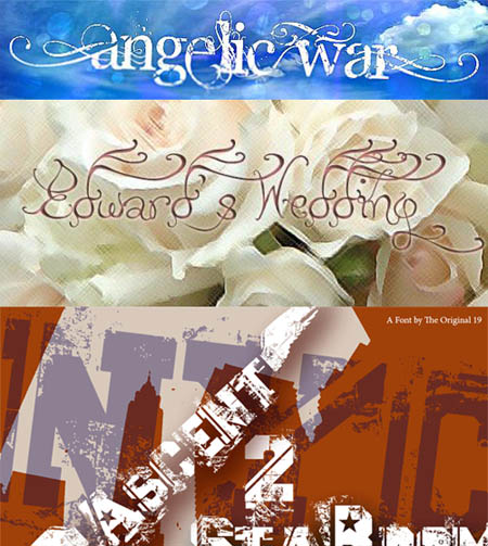 Calligraphic Fonts Collection. ��������� ���������������� ������.