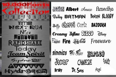 10000 Fonts Collection