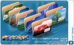 Photographic Folder Icons. 24 ������ � ������� ICO, PNG