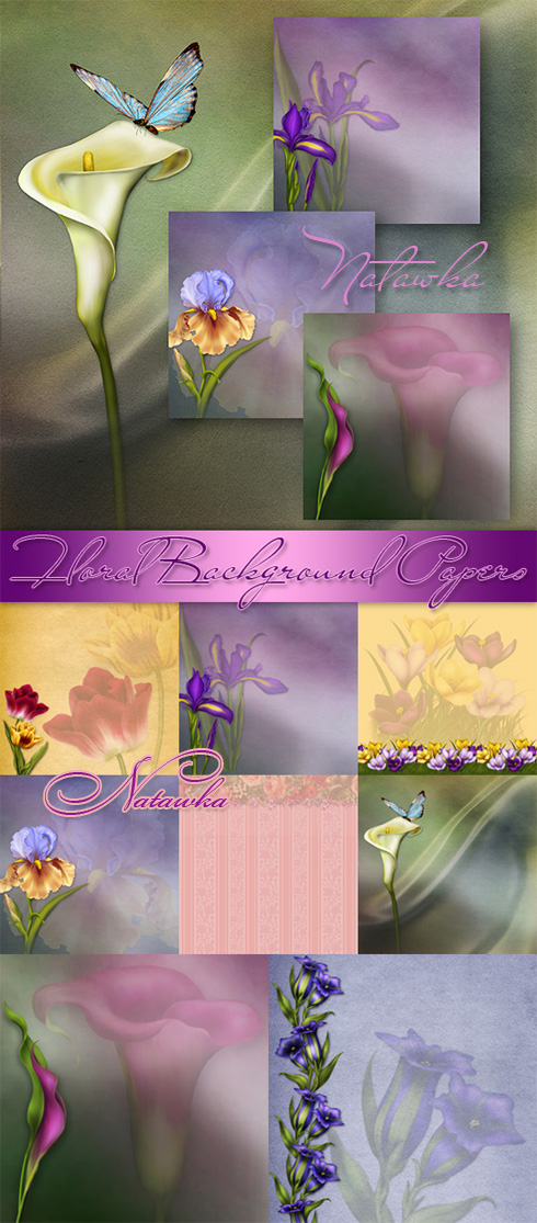 Luscious Floral Background Papers I Luscious Floral Background Papers I