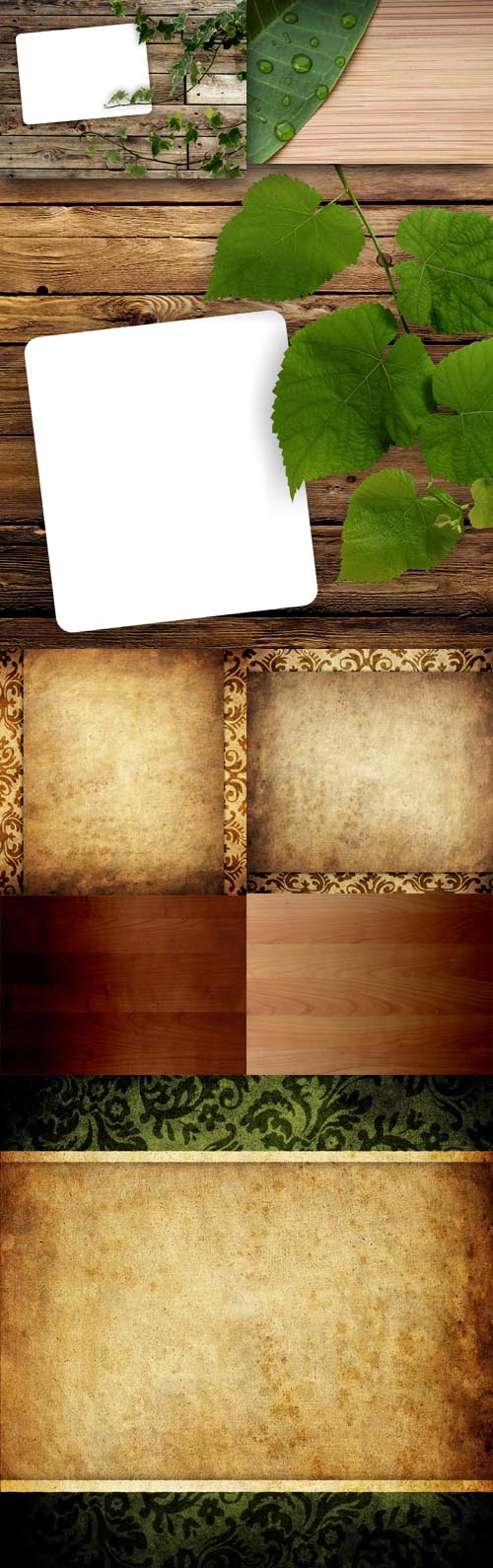 A set of wooden fence texture