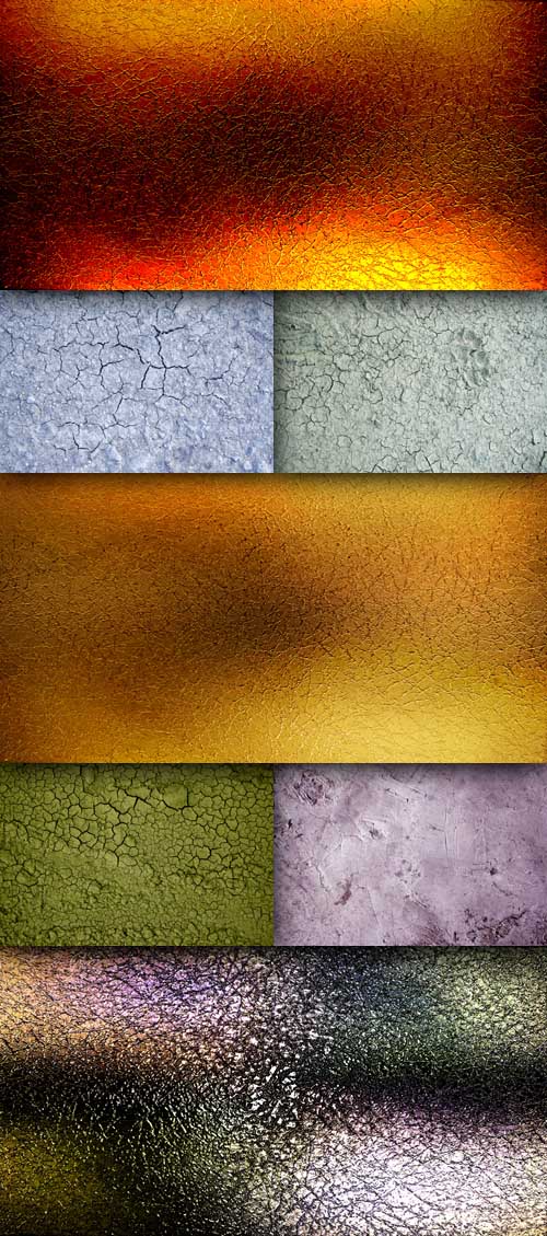 A set of colored foil texture