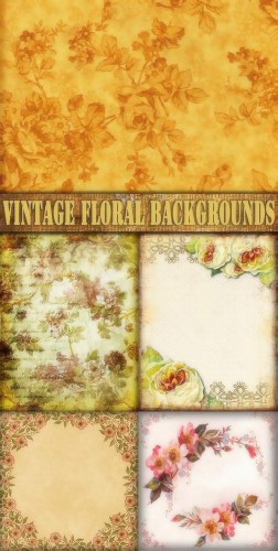 ��������� ���� ��� Adobe Photoshop / Vintage Floral backgrounds for Adobe Photoshop