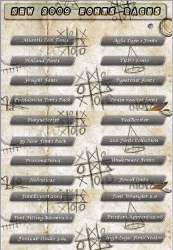 New 2009 Fonts Packs