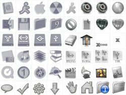 Mac OSX and Similar Icons - Grey (Brushed) Pack