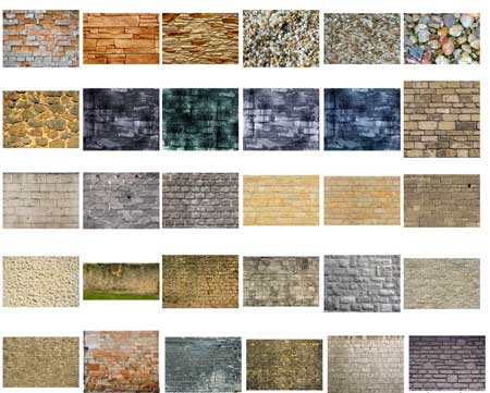 �������� � ��������� �������� / Stone and brick textures