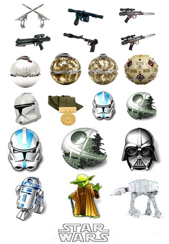 Starwars Icons Set. ������ � ������� PNG