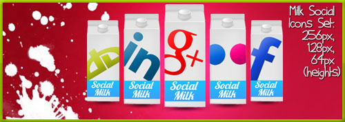 Social Milk Icons Pack
