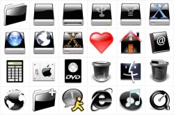 Mac OSX and Similar Icons - Blacks Pack + Tux'n Pack