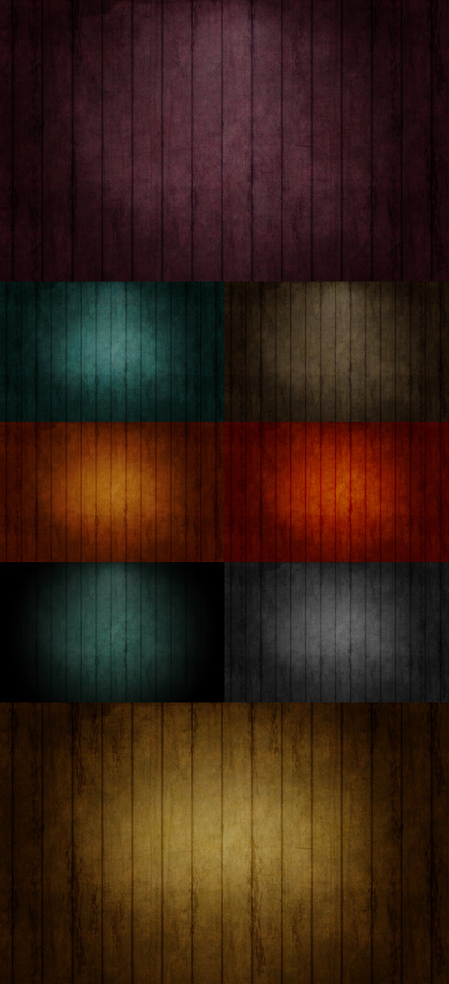 Wooden colored walls set