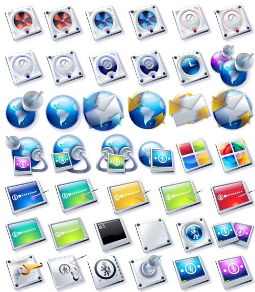 Assembly Line Computer Icons - ������