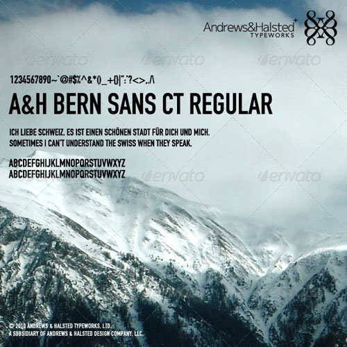 GraphicRiver - A&amp;H Bern Sans CT Regular