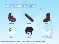 Snowboarding. ������ � ������� ICNS, ICO, PNG