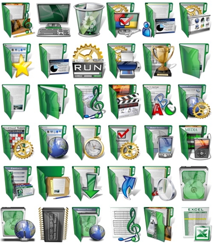 Gloss Green Icons