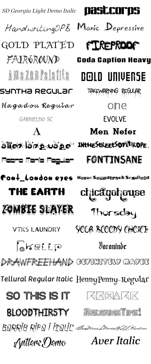 Pack 90 Fonts