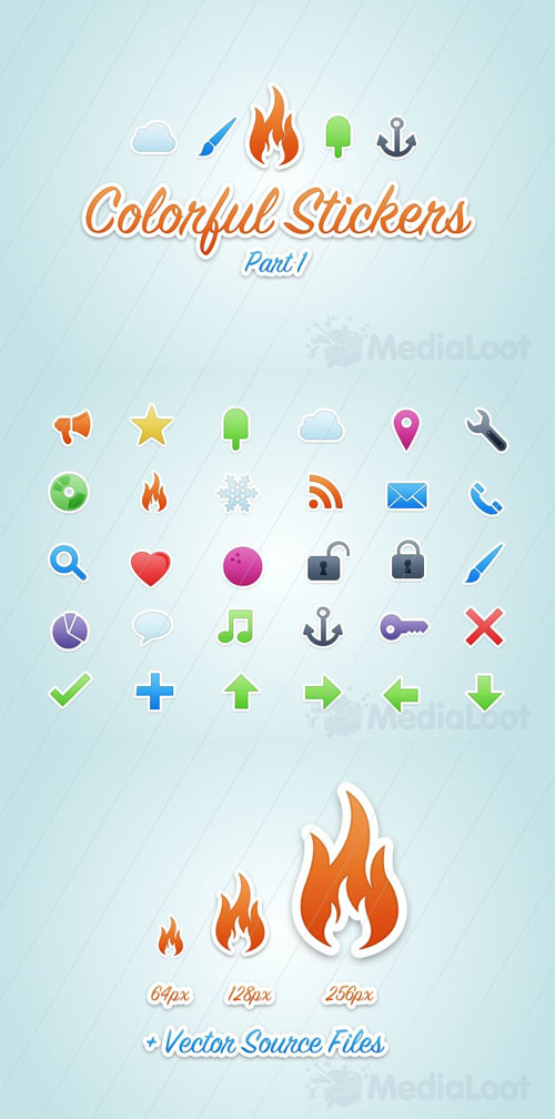 MediaLoot - Colorful Vector Stickers