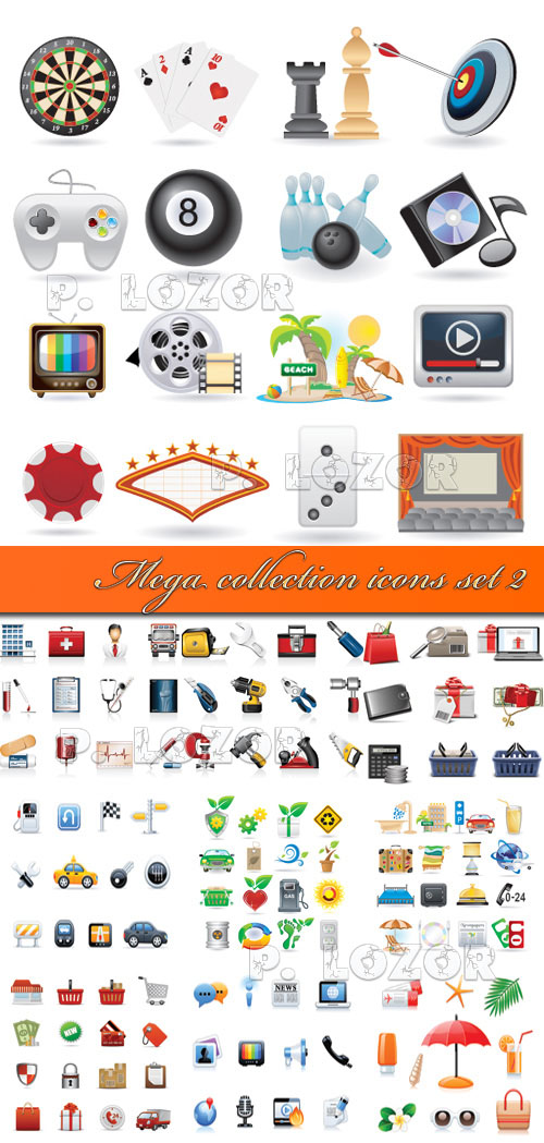 Mega collection icons set 2