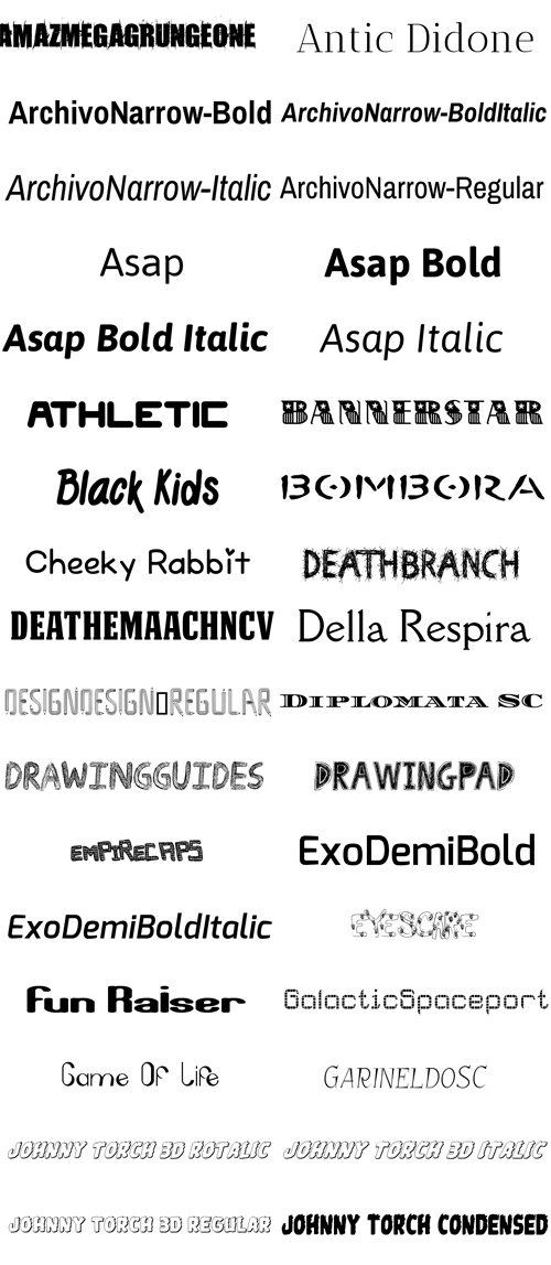 89 Fonts Pack