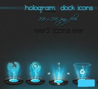 Hologram Dock Icons 1.0