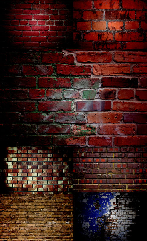 A set of textures of brick wall