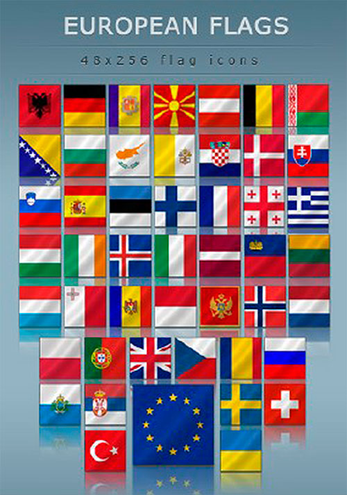 ������ - ����� ������ / Icons - Flags of Europe