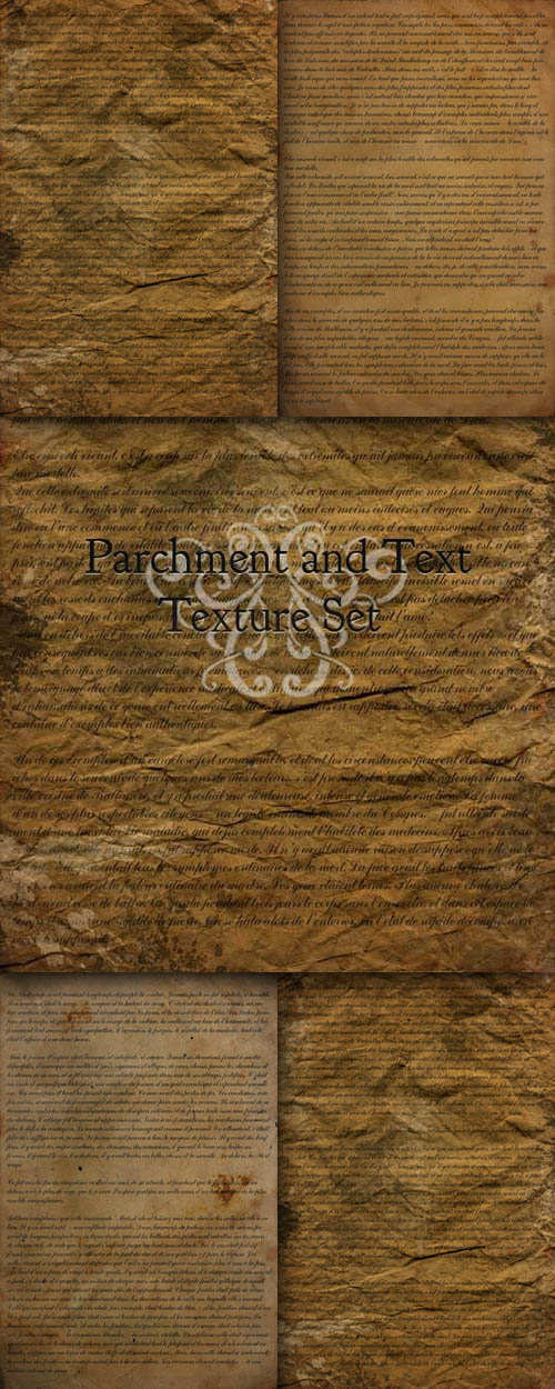 Parchment and Text Texture Set