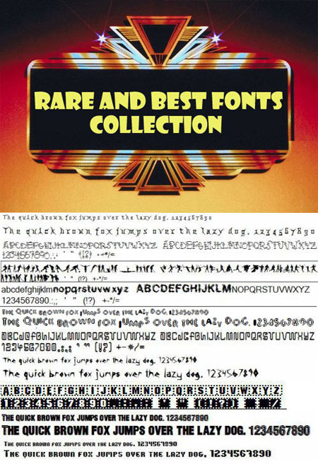 9480 Very Rare and Best Fonts Collection