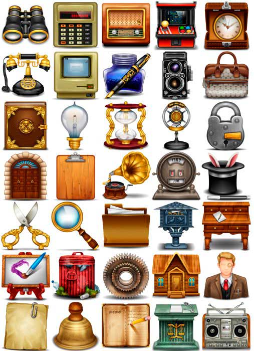 ������ Vintage web Icons