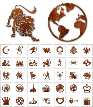 ���������� ������: �������� / Wooden Icons: Culture (274PNG, 512x512)