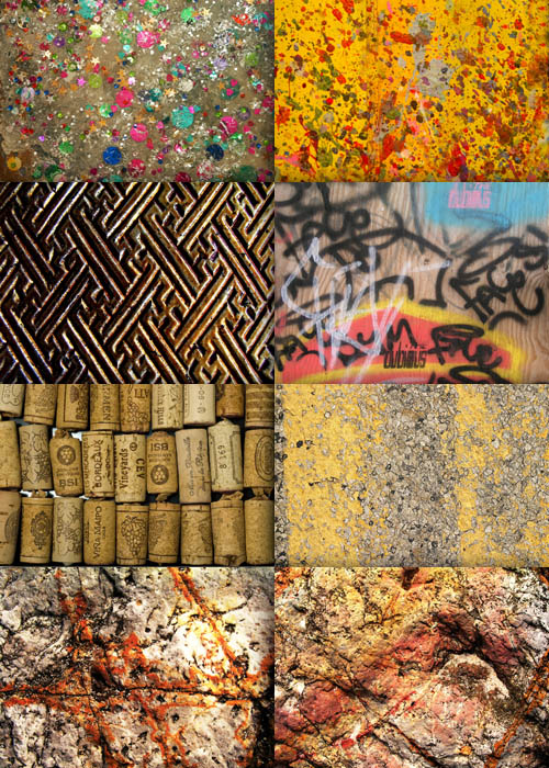 A collection of textures