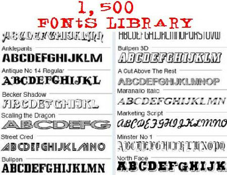 ����� �� 1500 TTF ������� ��� Photoshop