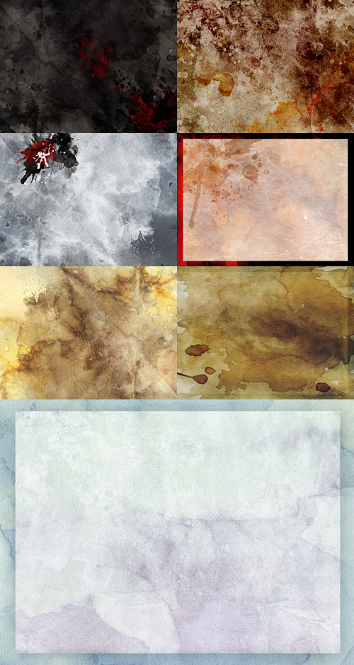 Set of 8 grunge textures