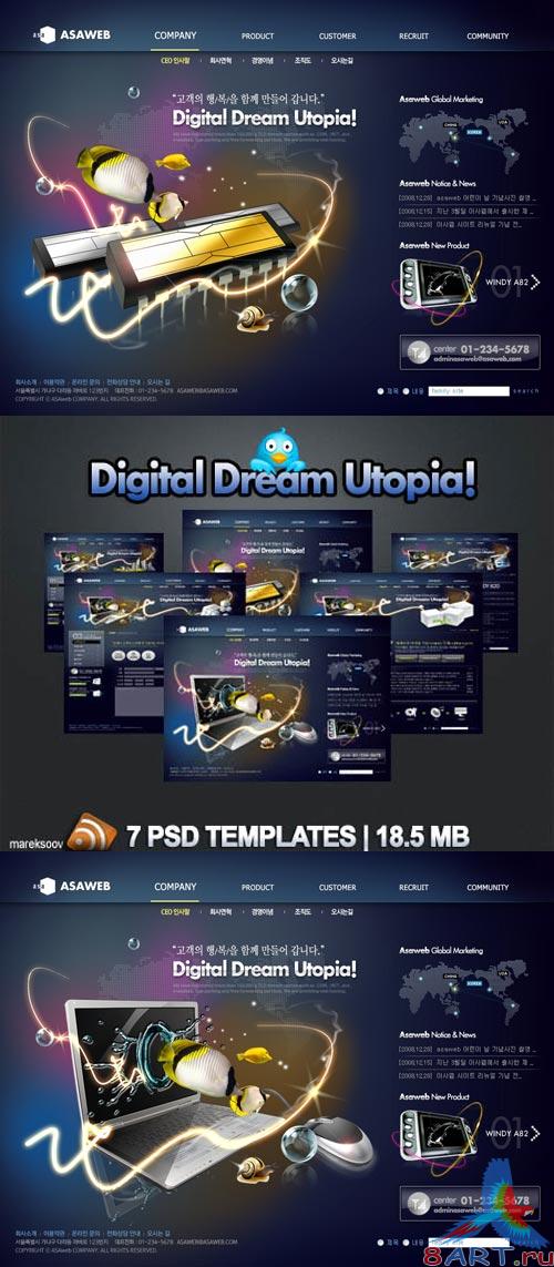 Digital Dream Utopia PSD Templates Nr.53