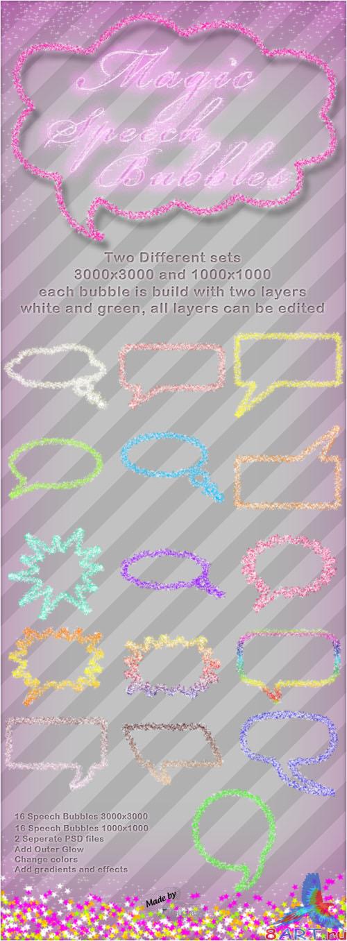 PSD Template - Magic Speech Bubbles