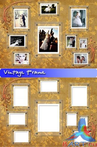 ��������� ����� "Vintage Frame"  (1 PNG + 1 PSD)