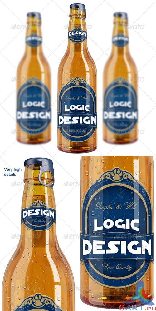 GraphicRiver Bottle Beer Mock Up