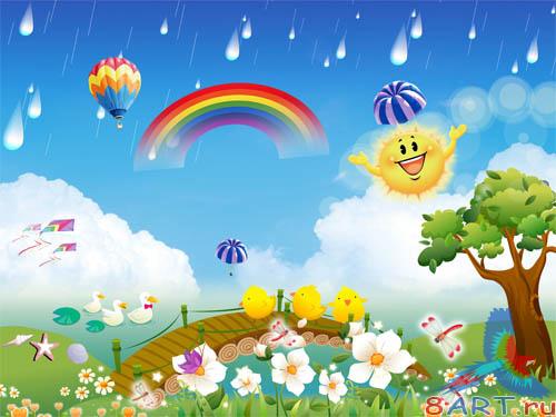 PSD - Cartoon River Template