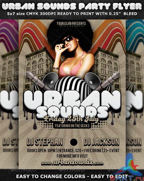 GraphicRiver Urban Sounds Party Flyer Template