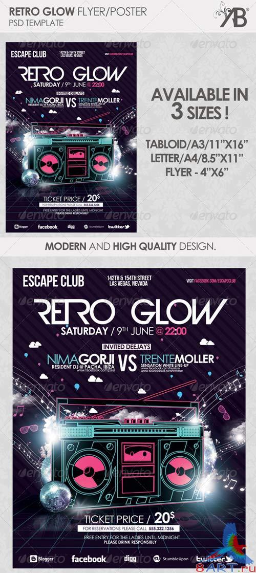 GraphicRiver Retro Glow PSD Template