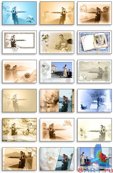 Templates for a wedding album from SPC international Vol.3