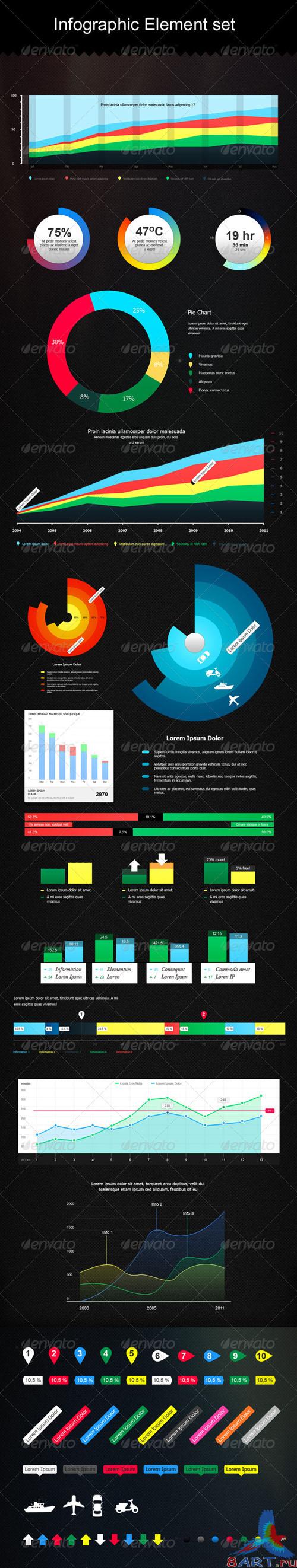 GraphicRiver - Infographic Element set 829733