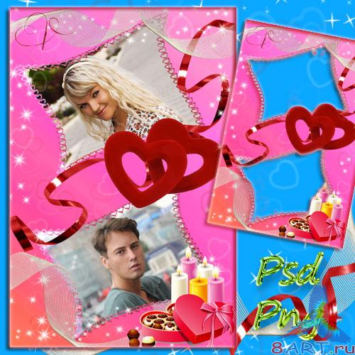 Романтическая рамочка - если двое сердца бьются вместе Романтическая рамочка - если сам-друг сердца бьются вместе