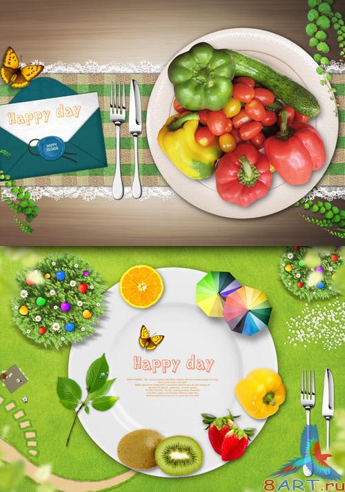 Sources - Table with vegetables