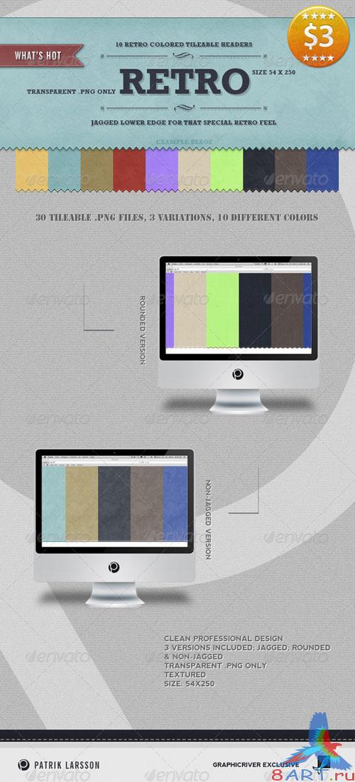 GraphicRiver 10 Tileable Retro Headers