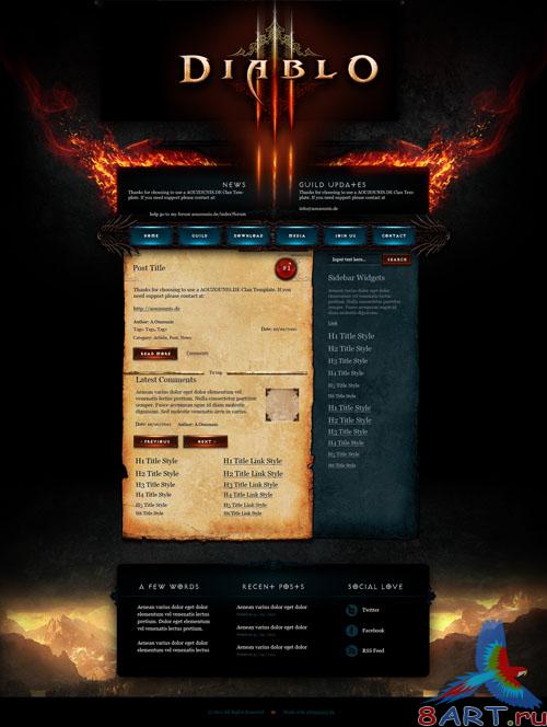 PSD Template - Diablo 3 by Aouzounis