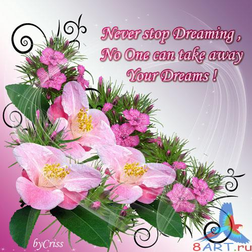 PSD Template - Never Stop Dreaming