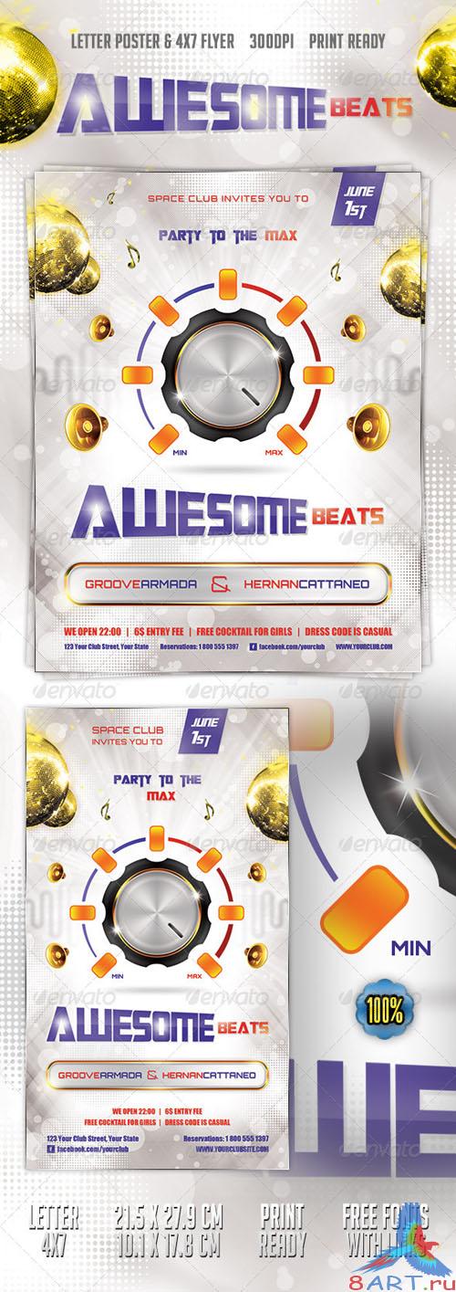GraphicRiver - Awesome Beats Poster & Flyer 2408379