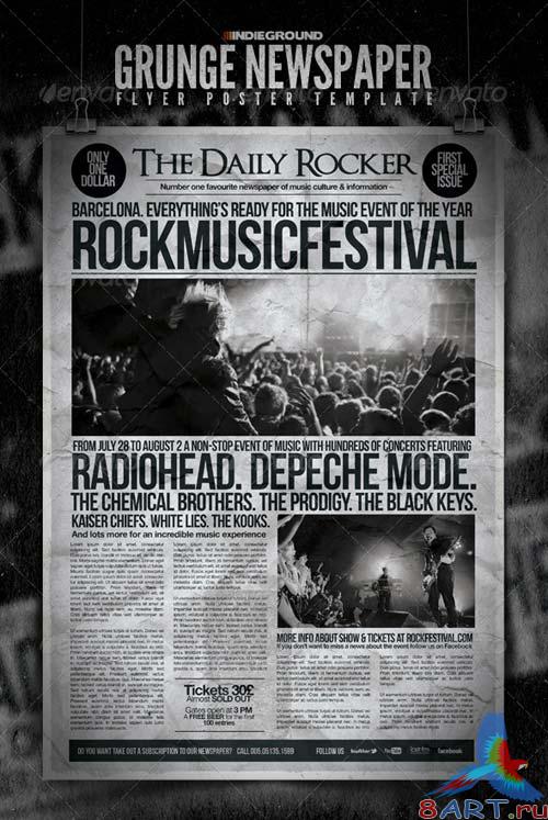GraphicRiver Grunge Newspaper Flyer/Poster GraphicRiver Grunge Newspaper Flyer/Poster