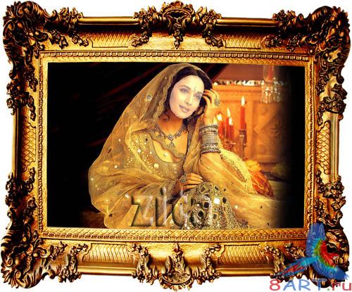 Шаблон ради фотошоп - женщина в течение индийском костюме Шаблон ради фотошоп - женщина в течение индийском костюме