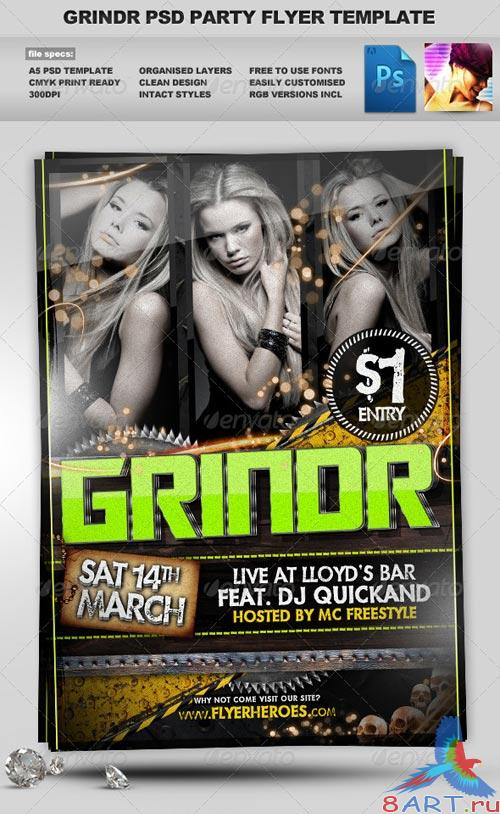 GraphicRiver Grindr - PSD Party Flyer Template GraphicRiver Grindr - PSD Party Flyer Template